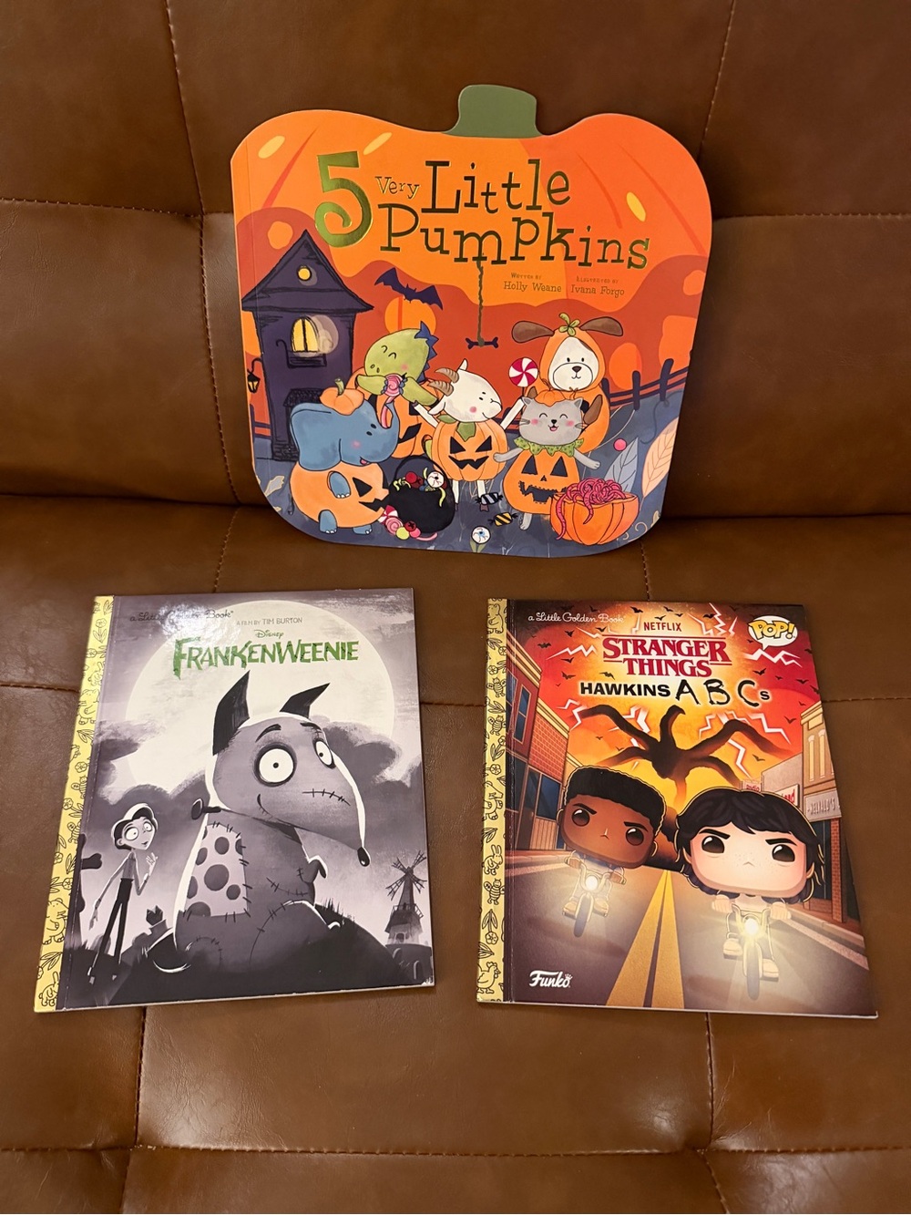Halloween Kids Book Bundle: Frankenweenie - Stranger Things - 5 Little Pumpkins